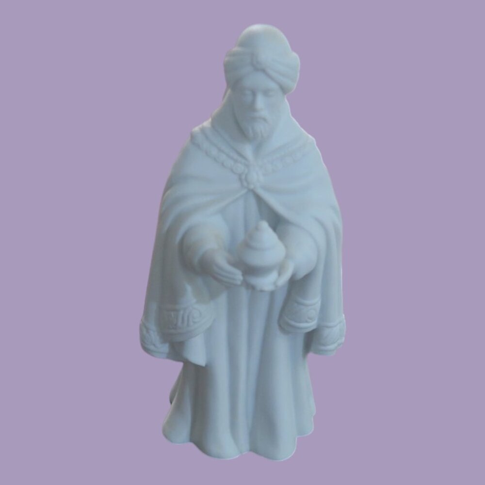 Avon Nativity Collectibles The Magi Balthasar Porcelain Figurine Vintage white